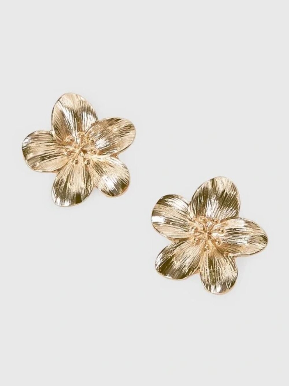 Princess Polly Posie Earrings Gold, Flower / Lightweight / NIB